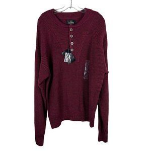 REDHEAD Ribbed Long Sleeve Half Button Up Thick Sweater Size Large